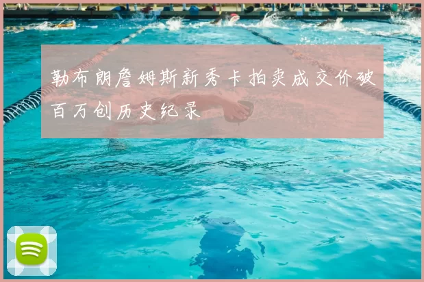 勒布朗詹姆斯新秀卡拍卖成交价破百万创历史纪录